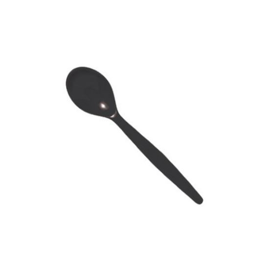 POLYCARB TEA SPOON BLACK (12)