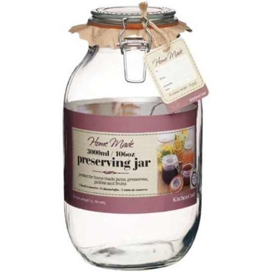 Glass Preserving Jar 106oz Lever Arm Seal