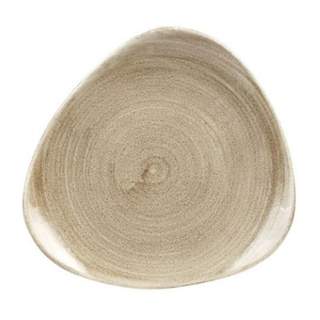 STONECAST TRIANGLE PLATE 7.75" PATINA ANTIQUE TAUPE (12)