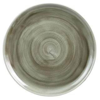 STONECAST COUPE PLATE 12.75" PATINA BURNISHED GREEN (6)