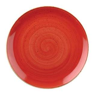 STONECAST COUPE PLATE 16.5CM 6.5" BERRY RED (12)