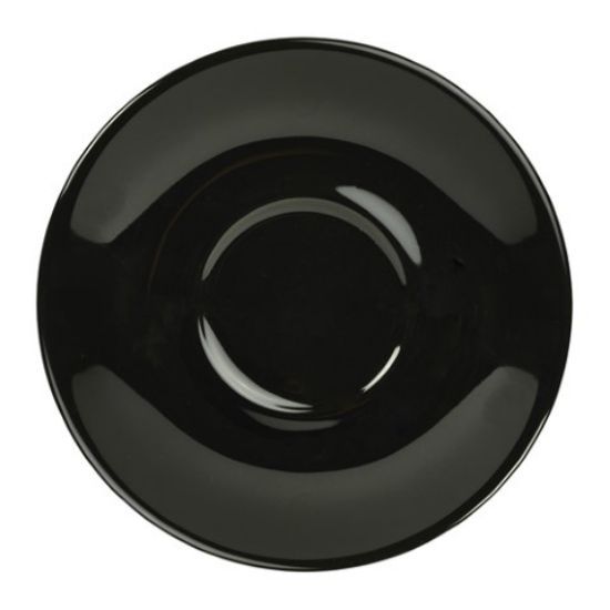 Genware Porcelain Saucer 16cm Black (6)
