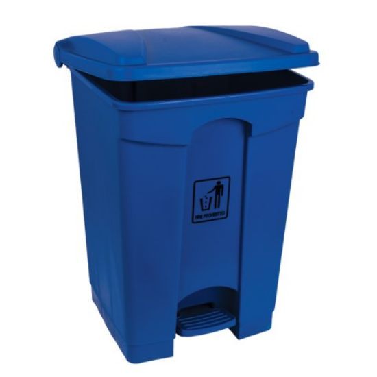 45ltr Blue Pedal Bin H610XL400xw405