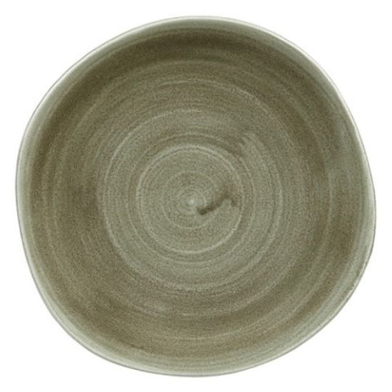 STONECAST ROUND PLATE 10 3/8" PATINA BURNISHED GREEN (12)