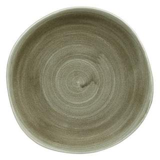 STONECAST ROUND PLATE 10 3/8" PATINA BURNISHED GREEN (12)