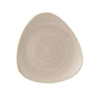 STONECAST NUTMEG CREAM TRIANGLE PLATE 9" (12)