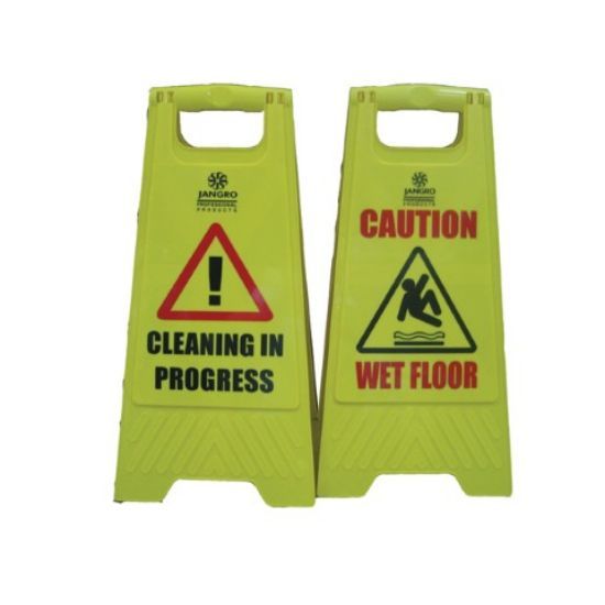 Jangro Caution Wet Floor Sign 63cm Yellow