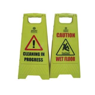 Jangro Caution Wet Floor Sign 63cm Yellow