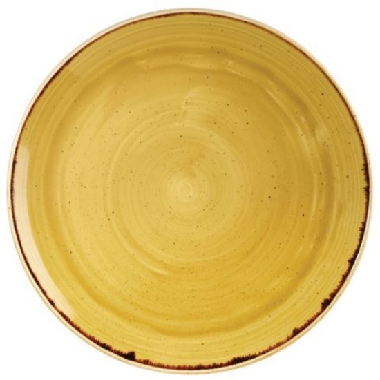 Churchill Stonecast Mustard Seed Yellow Coupe Plate 12.75" (Case Of 6)