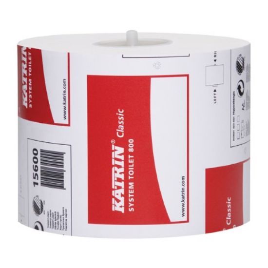 Katrin Plus System Toilet Roll 800 Sheet White 2ply (Case of 36)