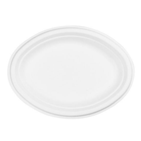 Bagasse Oval Plate 7 x 10" (Case of 500)