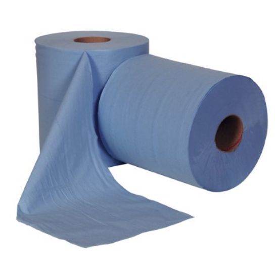 Jangro Centrefeed 2ply 150mtr 405sht Blue Recycled (6)