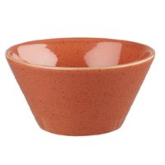 CASE OF 12 STONECAST ZEST SNACK BOWL 12oz SPICED ORANGE