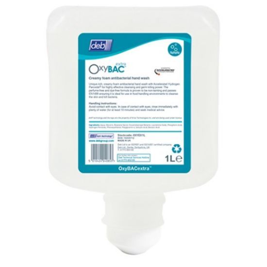 DEB OXYBAC FOAM EXTRA HAND WASH 1LTR (6)
