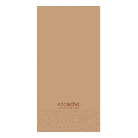 Duni Natural Brown Unbleached 8 Fold Napkin 3ply 40cm (Pack Of 250)