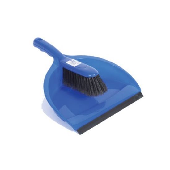 Stiff Dustpan Set Blue