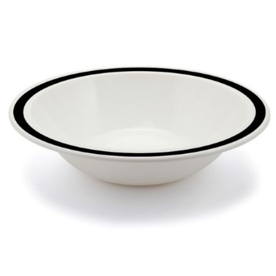 DUO POLYCARB BOWL 6.75" WITH BLACK RIM (12)
