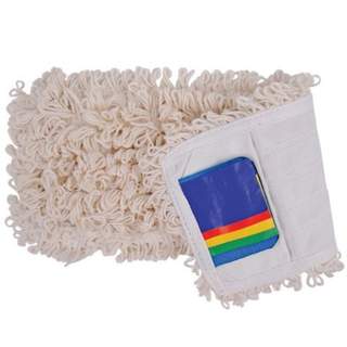 Microspeedy Looped Cotton Flat Mop Head & Colour Coded Tear Off Tags