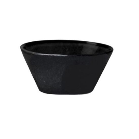 CASE OF 12 BIT ON THE SIDE  METALLIC BLACK ZEST SNACK BOWL 12 OZ