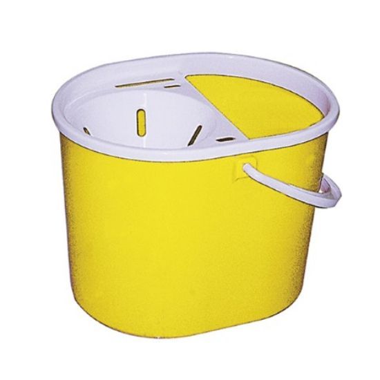 Lucy Oval Mop Bucket & Sieve 15l Yellow