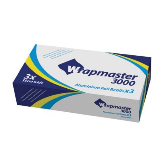 Wrapmaster 3000 Foil Refill 90m Also Fits Compact (Pack of 3)
