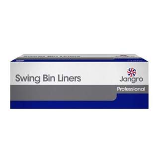 Jangro Heavy Duty Swing Bin Liner White 13"x23"x30" 40l 100g (500)