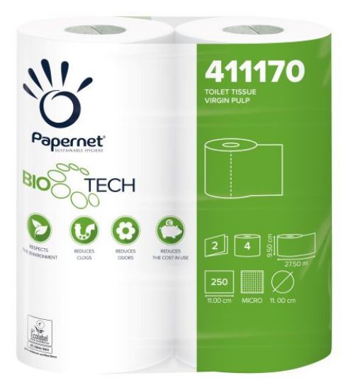 Bio Tech Single Wrap Toilet Toll White 2 Ply (Case of 48)