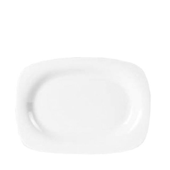 Porcelite Rectangular Rimmed Plate 32x24cm (Case Of 6)