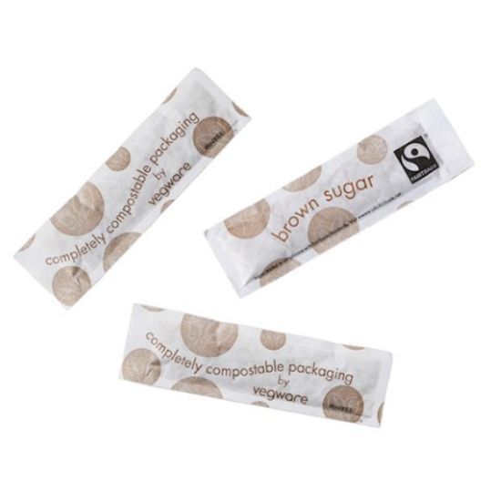 Vegware Fairtrade Brown Sugar Sticks (Case of 1000)