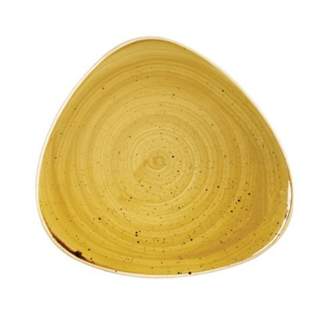 STONECAST TRIANGLE PLATE 12.25" MUSTARD SEED YELLOW (6)