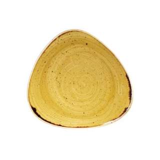 STONECAST TRIANGLE PLATE 9" MUSTARD SEED YELLOW (12)