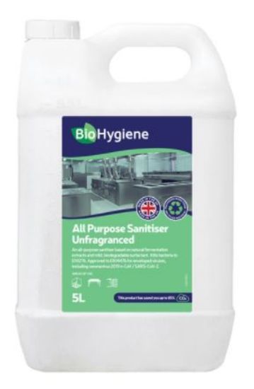 Bio Hygiene Unfragranced Sanitiser 5ltr (Single)