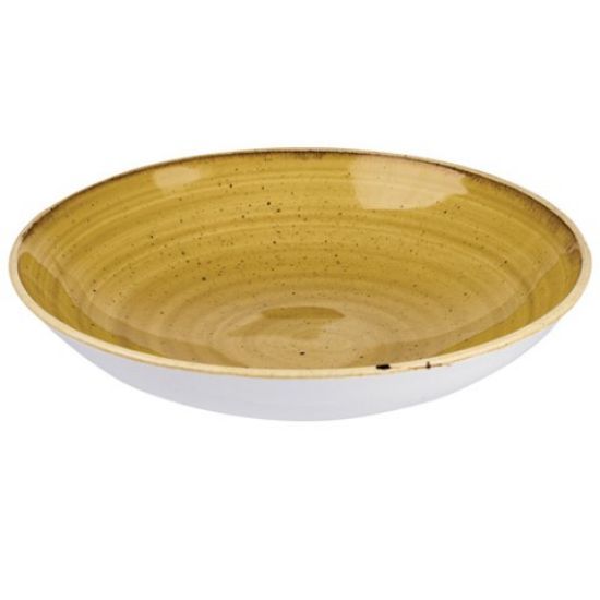 STONECAST COUPE PLATE 16.5CM 6.5" MUSTARD SEED YELLOW (12)
