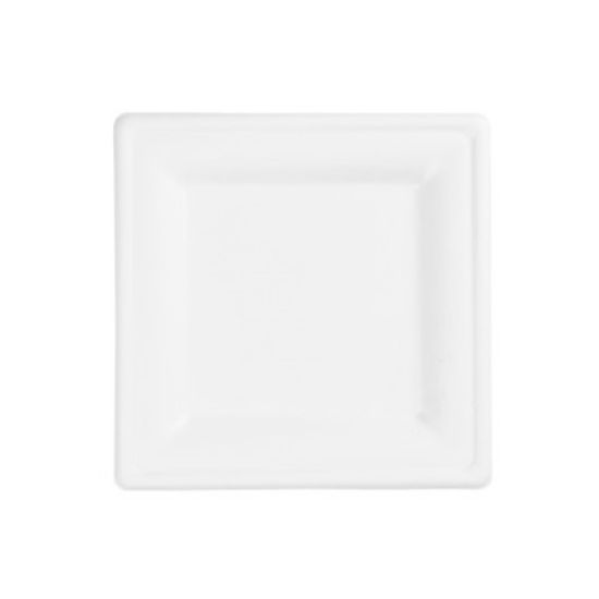 Bagasse Plate Square 8" (Case Of 500)