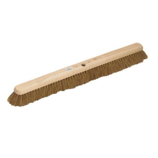 Complete Natural Industrial Coco Soft Broom 24" (Handle Included)
