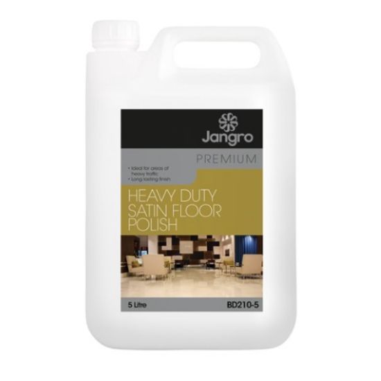 Jangro Premium (Sov) Heavy Duty Satin Floor Polish 5ltr  (Case of 2)