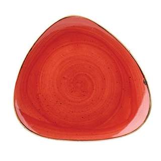 STONECAST TRIANGLE PLATE 22.9CM 9" BERRY RED (12)