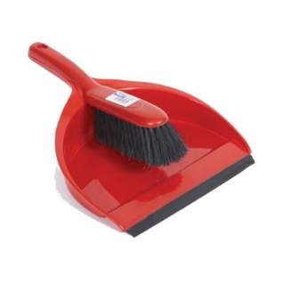 Soft Dustpan Set Red