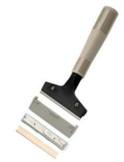 Deluxe Window Scraper Grey Plastic Handle