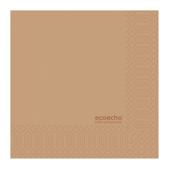 Duni Ecoecho Unbleached Napkin 3ply 33cm (Pack Of 250)