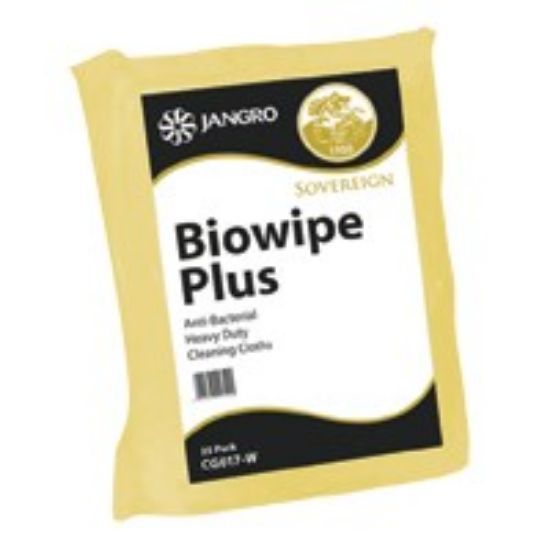 Jangro Premium Biowipe Plus 50x36cm Yellow (Pack Of 25)