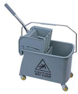 MICROSPEEDY FLAT MOP BUCKET & WRINGER 20LTR GREY