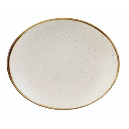 CASE OF 12 STONECAST OVAL PLATE 7.75" BARLEY