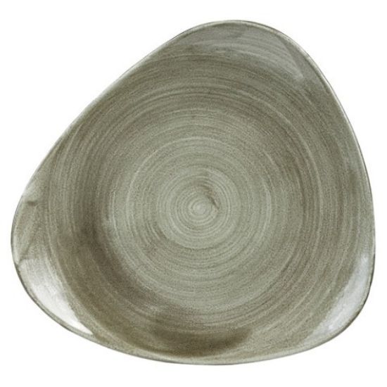 STONECAST TRIANGLE PLATE 12.25 PATINA BURNISHED GREEN(6)