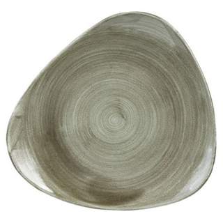 STONECAST TRIANGLE PLATE 12.25 PATINA BURNISHED GREEN(6)
