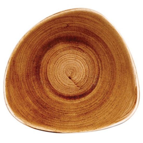 STONECAST TRIANGLE BOWL 9.25" PATINA VINTAGE COPPER (12)