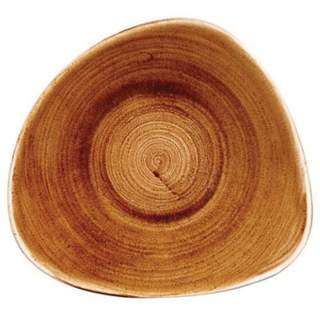 STONECAST TRIANGLE BOWL 9.25" PATINA VINTAGE COPPER (12)