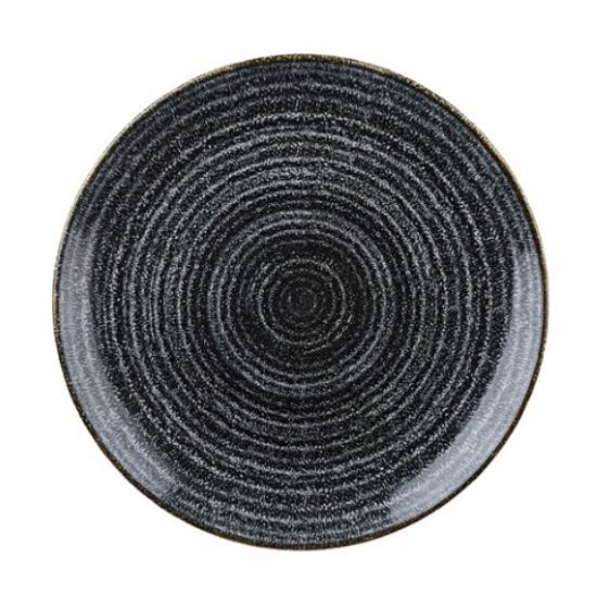 Churchill Studio Prints Coupe Plate 16.5cm 6.5" Charcoal Black (Case Of 12)