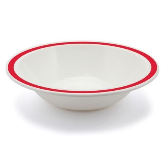 DUO POLYCARB BOWL 6.75" WITH RED RIM (12)