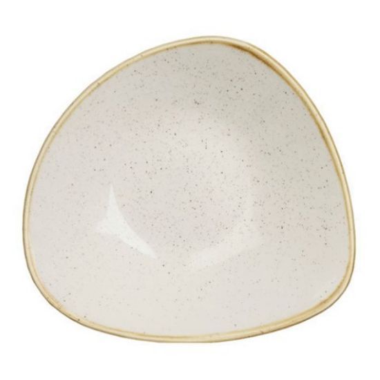 CASE OF 12 STONECAST TRIANGULAR BOWL 6" BARLEY